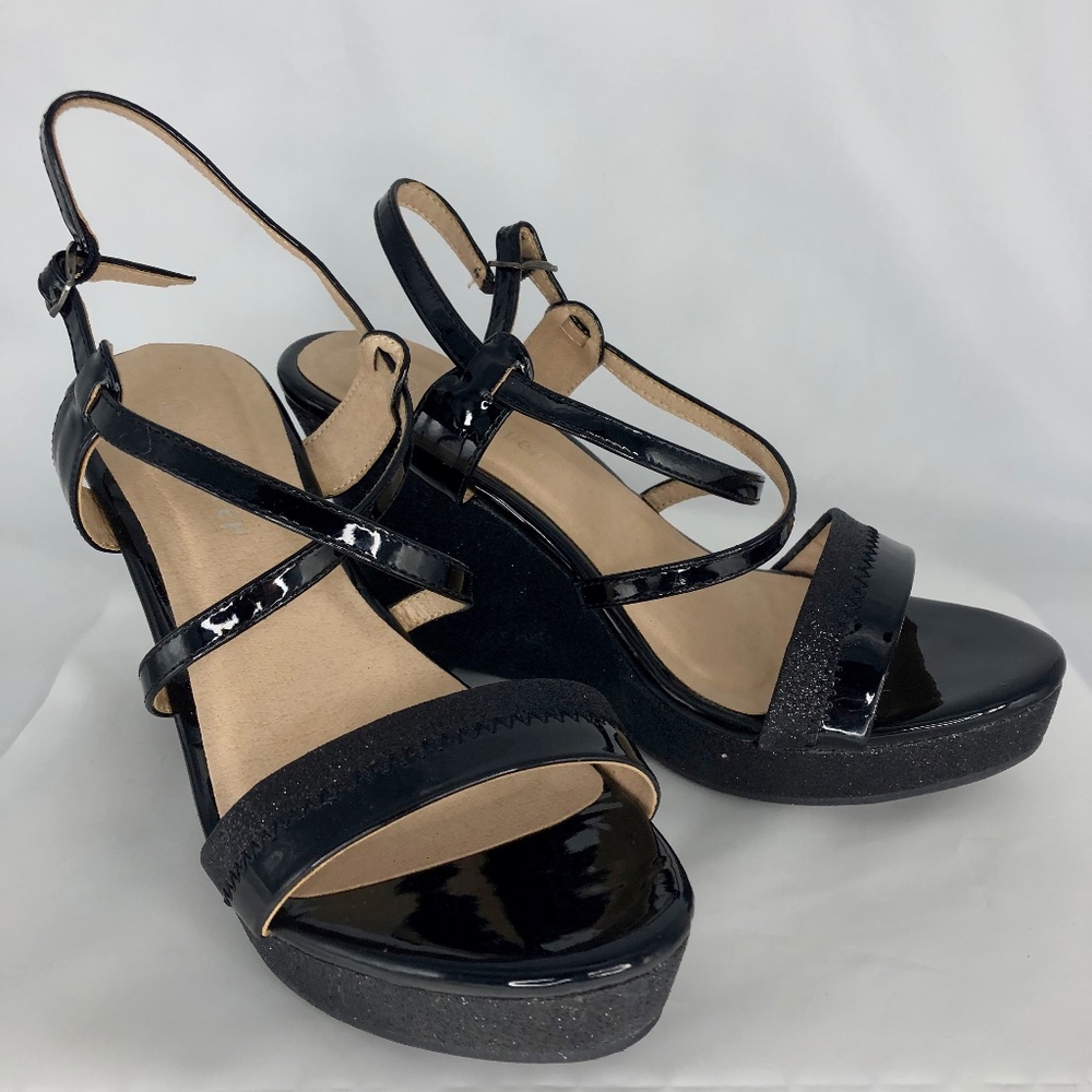 Forever Glitter Wedge Platform Sandals w/straps